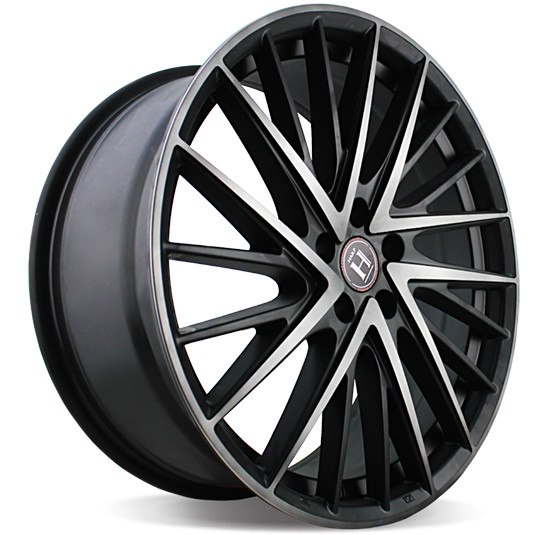 HARP Y-697 8.5x20 5x112 ET35 D66.6 SATIN-BLACK-W-MACHINED-FACE-AND-TINTED-CLEAR - фото