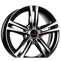 Литые диски Vector B217 16x6" 5x112мм DIA 57.1мм ET 43мм черный с проточкой