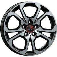 Литые диски Vector R242 17x6.5" 5x114.3мм DIA 67.1мм ET 49мм черный с проточкой