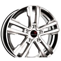 Литые диски Vector B197 16x6.5" 5x114.3мм DIA 66.1мм ET 40мм Сильвер S