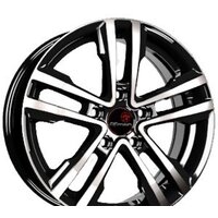 Литые диски Vector B197 16x6.5" 5x112мм DIA 66.6мм ET 38мм Алмаз черный